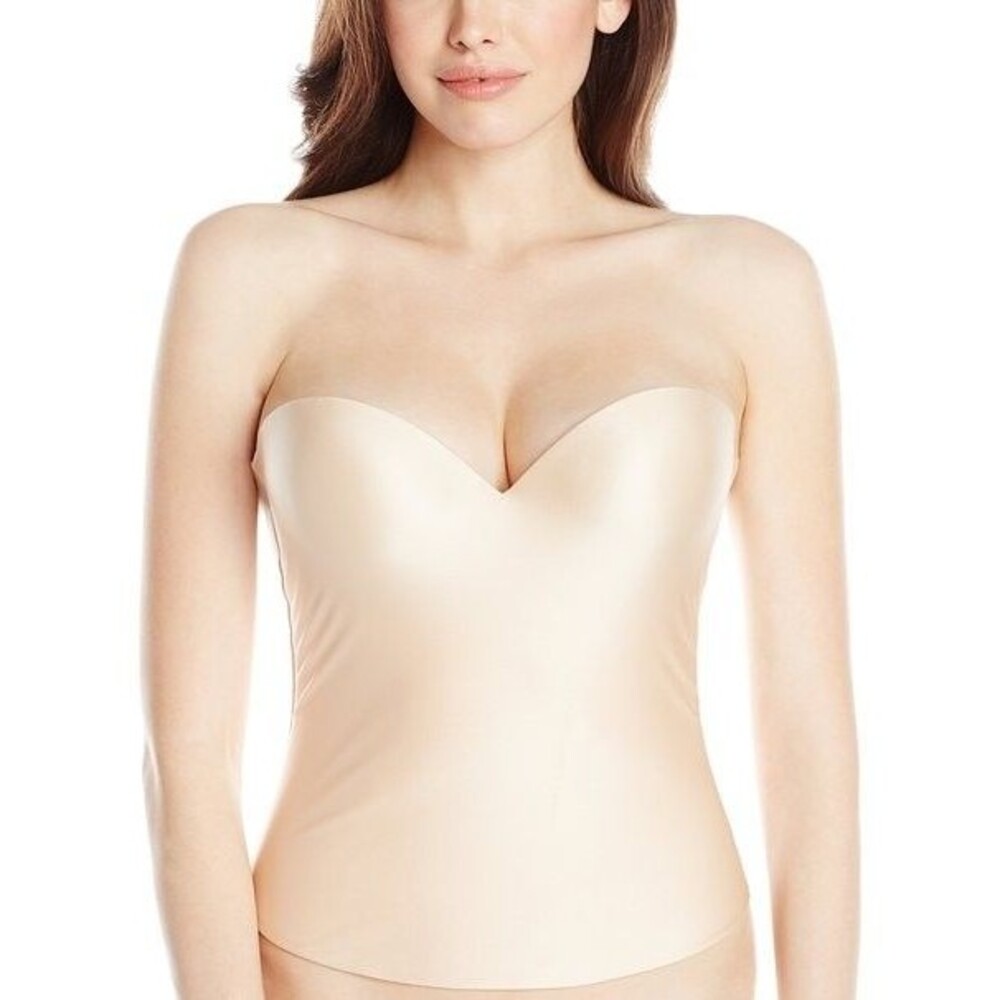 Jezebel by Felina Seamless Hidden Wire Bustier 42DD Strapless Plunge Push Up